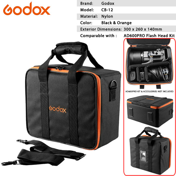 GODOX CB-12 PORTABLE FLASH HARD CASE BAG FOR AD600PRO FLASH HEAD KIT image 1