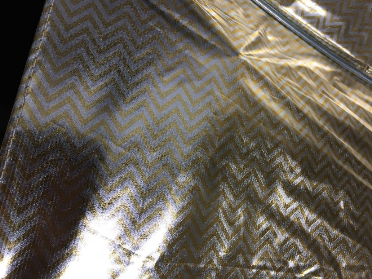 102cm Umbrella 102MW Golden Strips with Solid White Cover