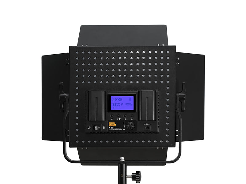 Pixel Video Light 3 x K80Sp LED Light Kit (Power Adaptor Included)(Battery Options:F-770 (5200mAh) + Charger)