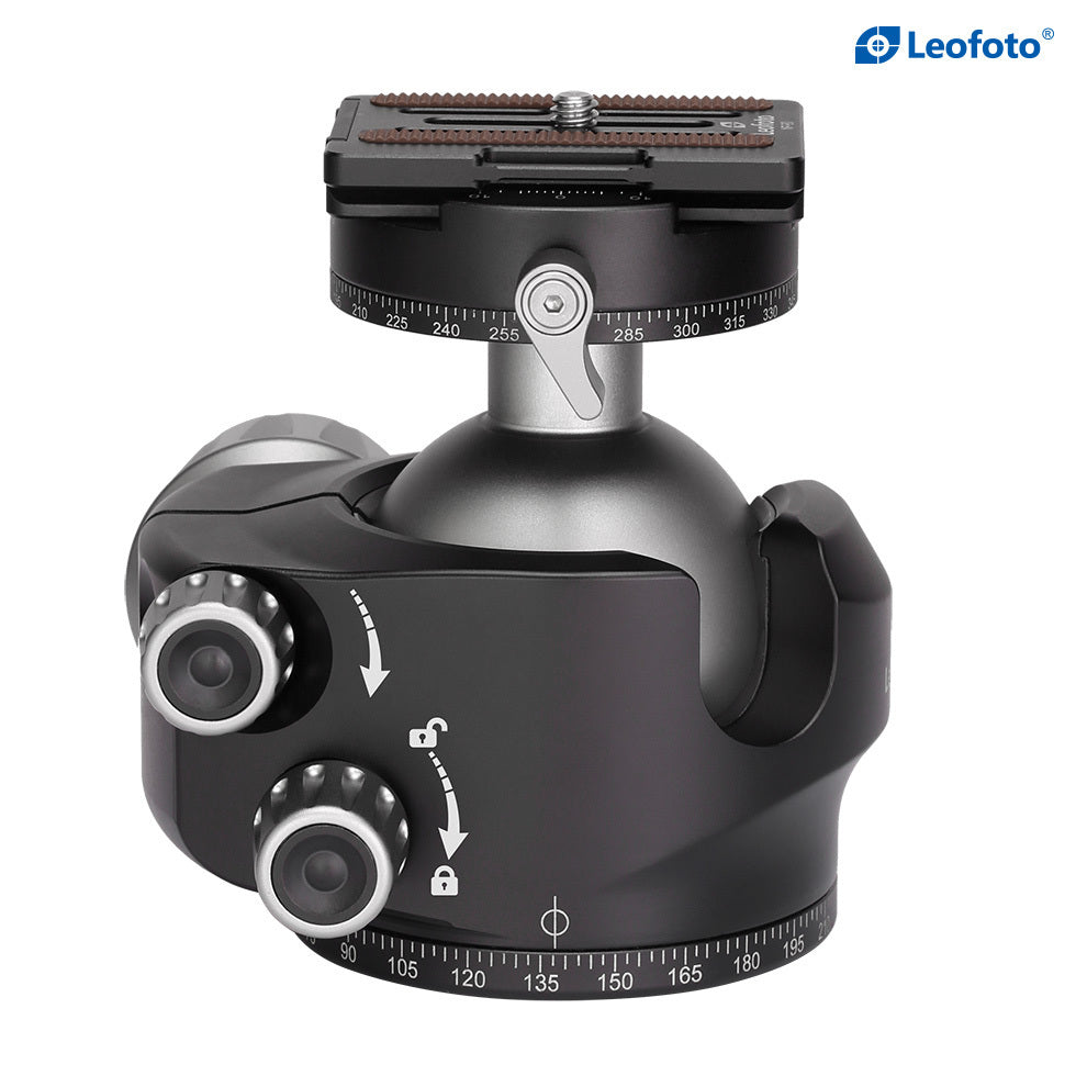 Leofoto Low Profile Ball Head LH-55R (Double-Pan)