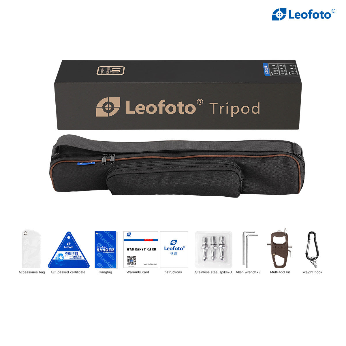 Leofoto Ranger Video Tripod Kit LS-284CEX+BV-10 Fluid Head