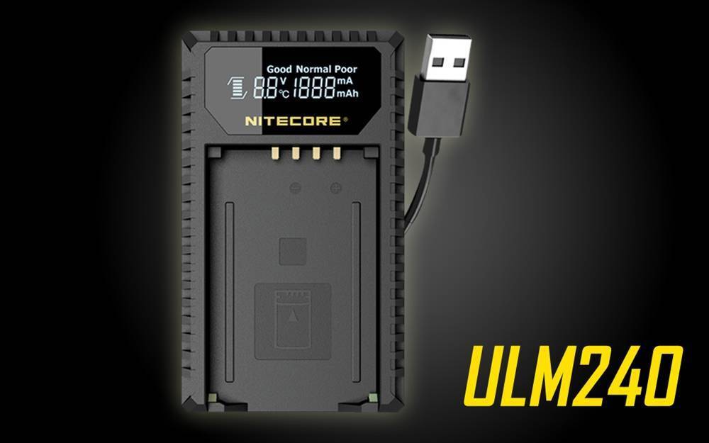 NITECORE ULM240 USB single charger for LEICA BP-SCL12