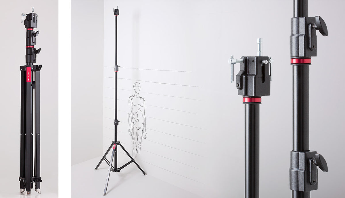 Muraro 320cm Heavy Duty High Stand MU012SB Black (Made in Italy)