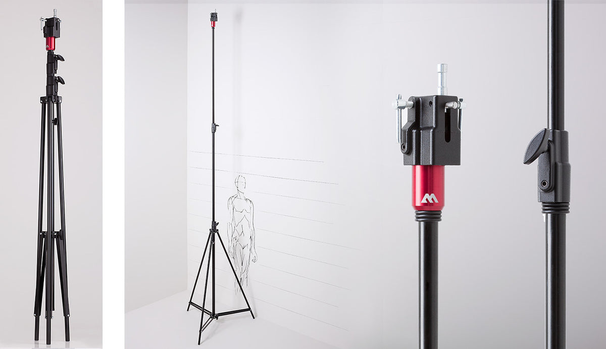 Muraro 380cm High Stand MU004AB Black (Made in Italy)