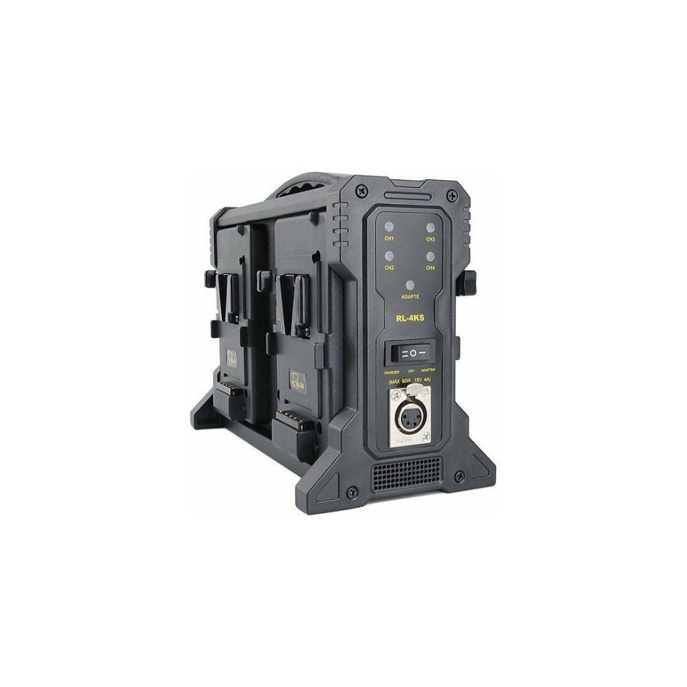 Rolux V-Mount Battery Charger 4 Channels RL4KS