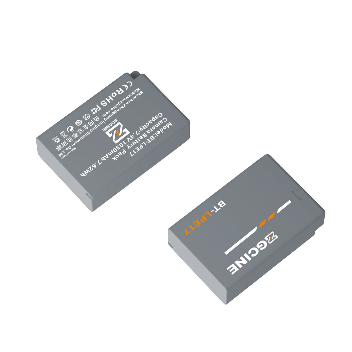 ZGCINE BT-LPE17 Camera Battery for Canon Camera (1030mAh Grey)