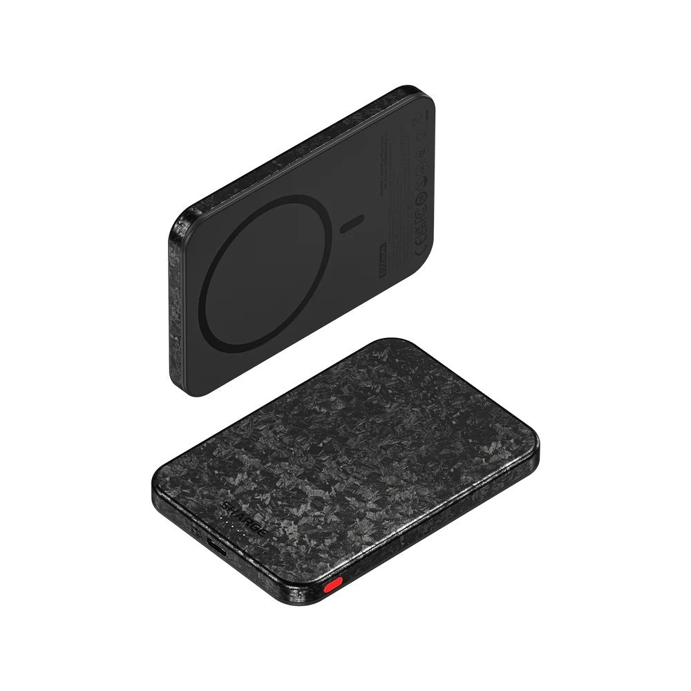 Sharge CarbonMag 5K - 5000mAh Wireless Carbon Fiber Power Bank(Complied with Qi2 Fast Wireless Charge Protocal)