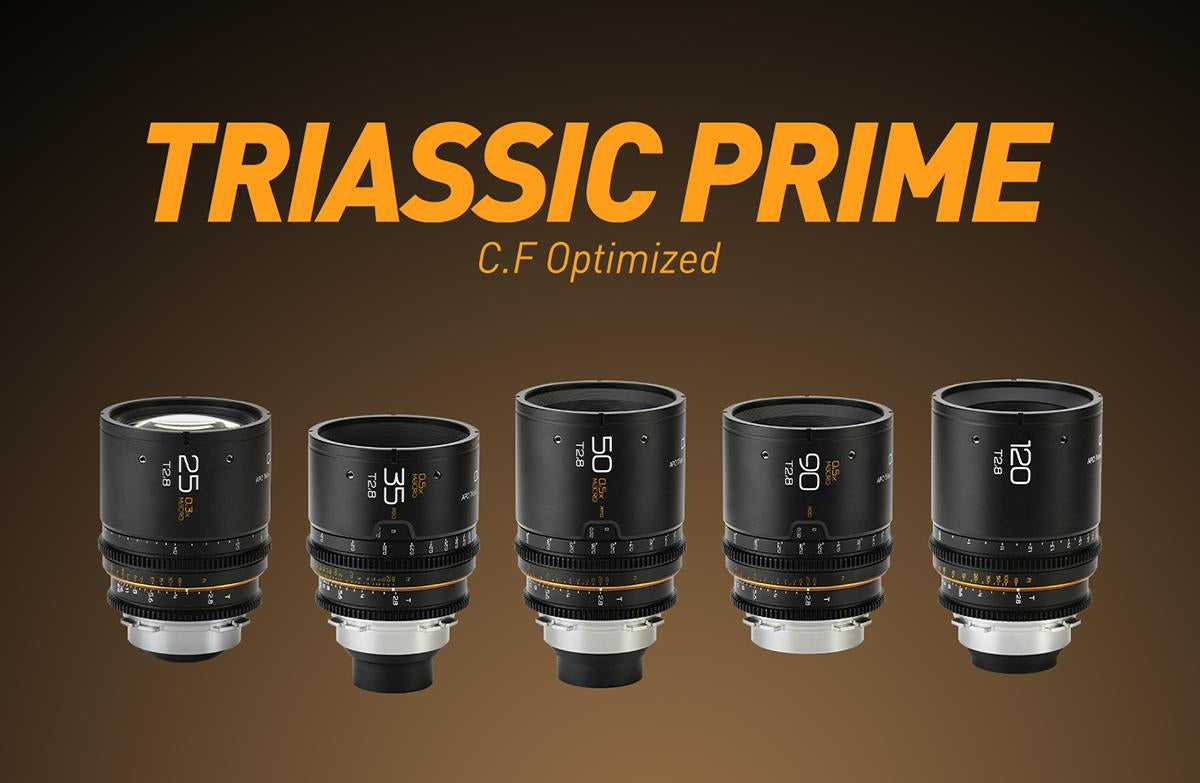 Dulens APO Triassic Prime black PL five-lens set with 25, 35, 50, 90 and 120mm lenses