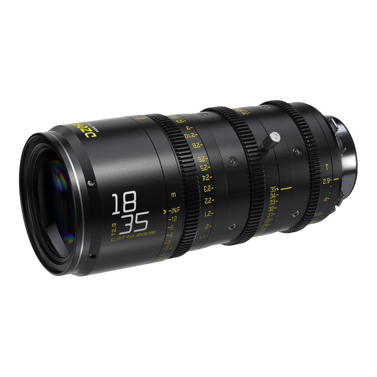DZOFILM Catta Ace 18-35mm T2.9 cine zoom lens, front angle view