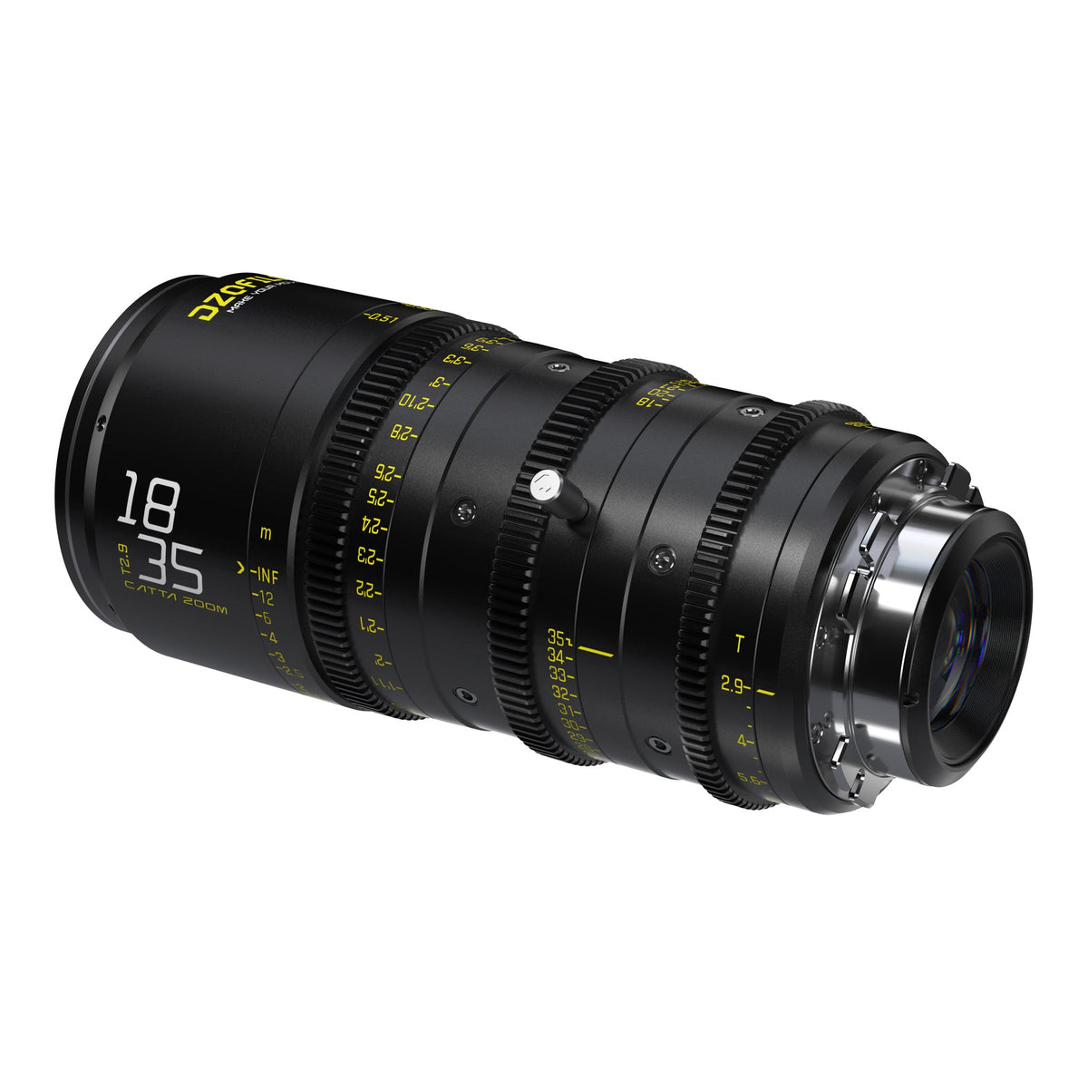 DZOFILM Catta Ace 18-35mm T2.9 cine zoom lens, rear angle view