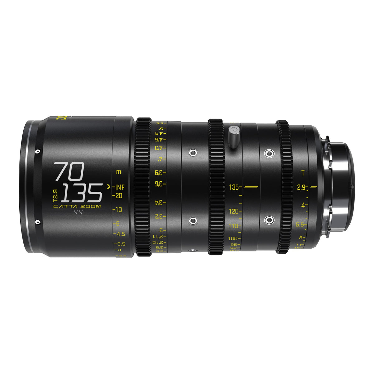 DZOFILM Catta Ace 70-135mm T2.9 cine zoom lens, side view