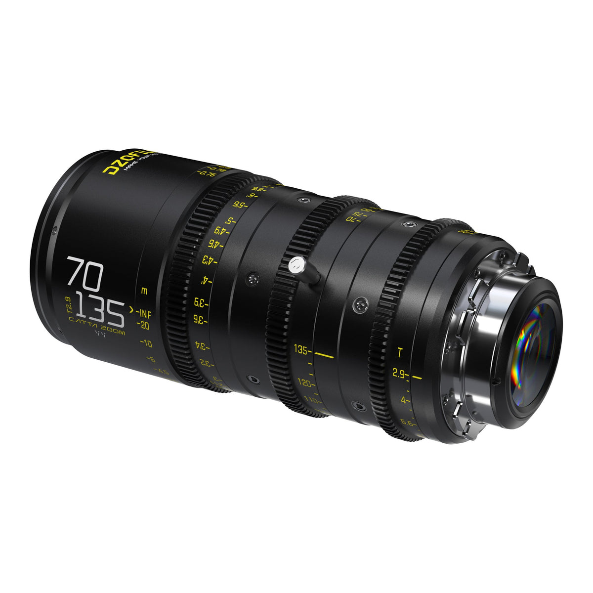 DZOFILM Catta Ace 70-135mm T2.9 cine zoom lens, rear angle view