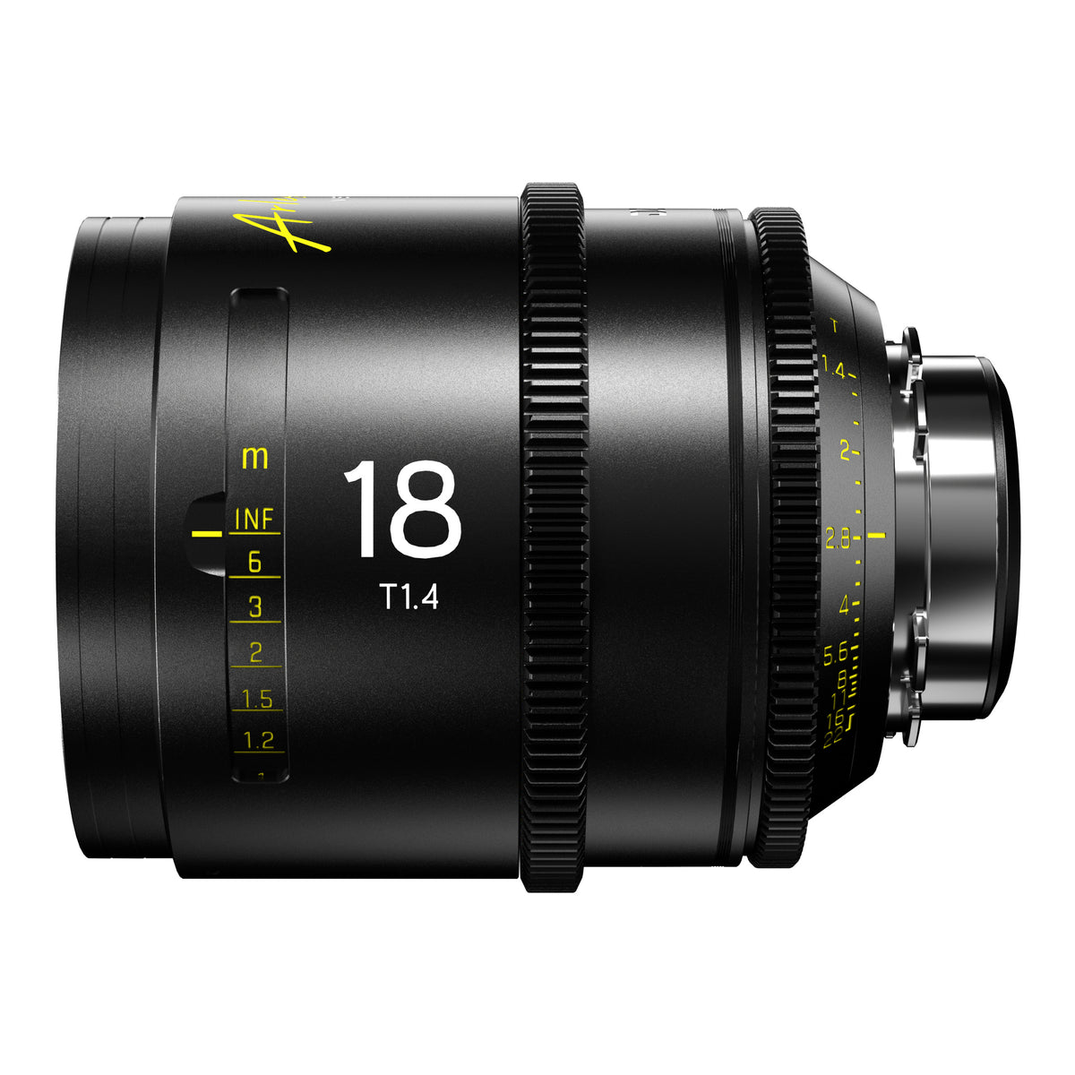 DZOFilm Arles 18mm T1.4 FF/VV Prime Cine Lens (ARRI PL, Meter), side view