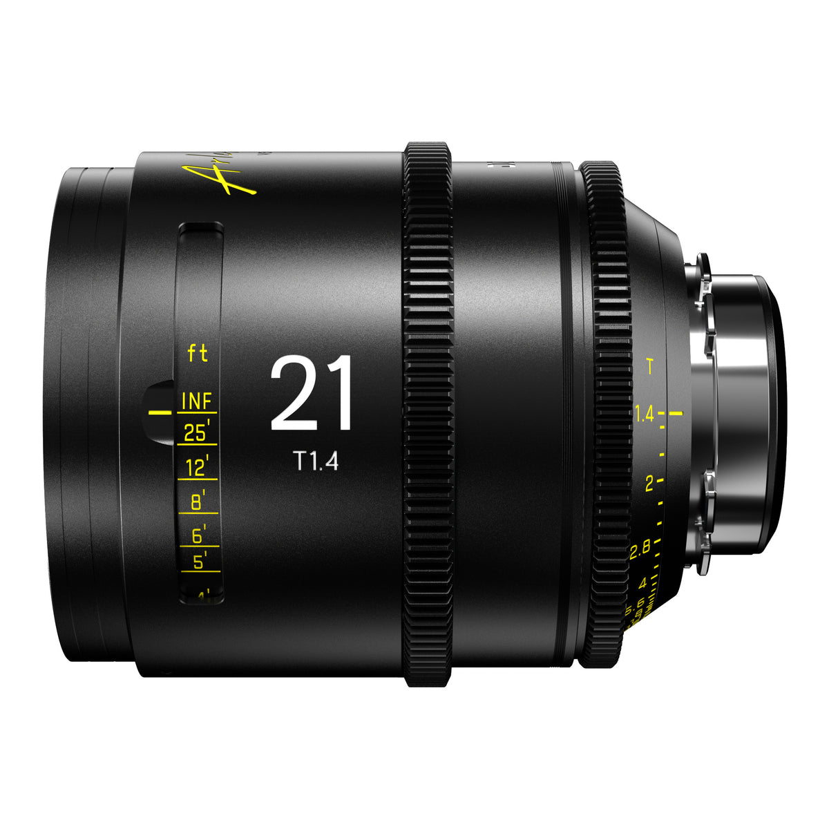 DZOFilm Arles 21mm T1.4 FF/VV Prime Cine Lens (ARRI PL, Feet), side view