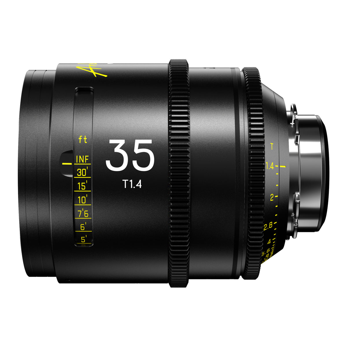 DZOFilm Arles 35mm T1.4 FF/VV Prime Cine Lens (ARRI PL, Feet), side view