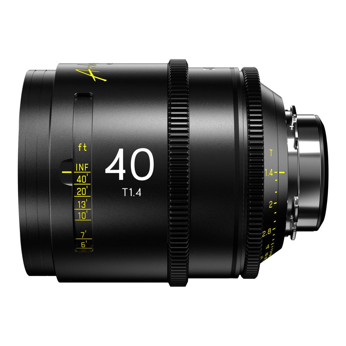 DZOFilm Arles 40mm T1.4 FF/VV Prime Cine Lens (ARRI PL, Feet), side view