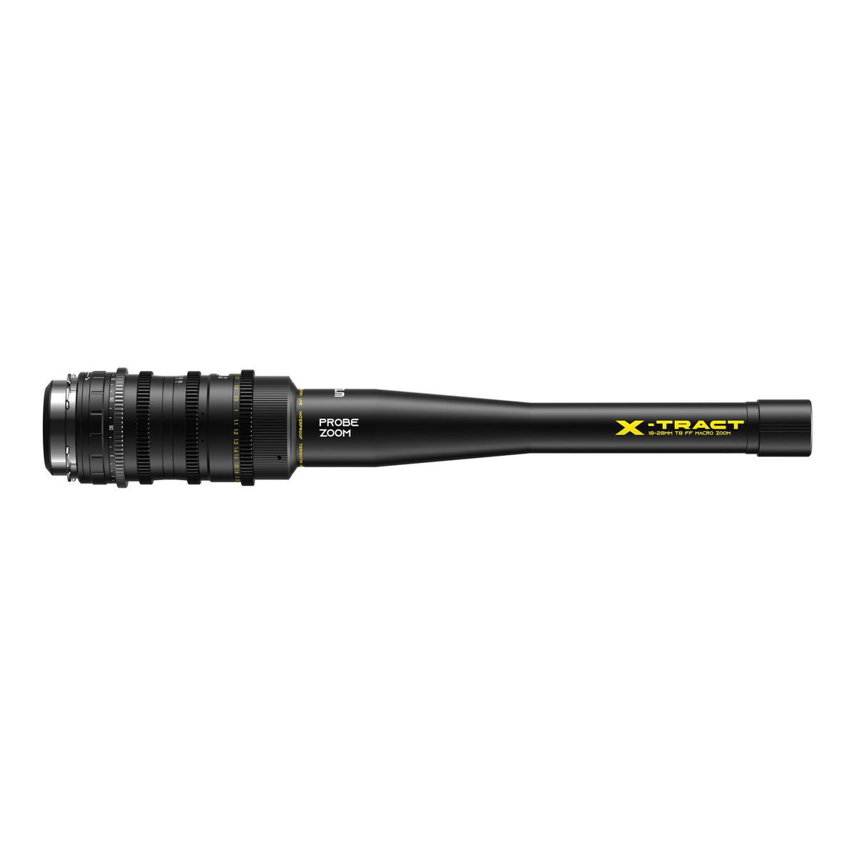 DZOFilm X-Tract 18-28mm T8 0° Direct Probe Zoom Lens side view
