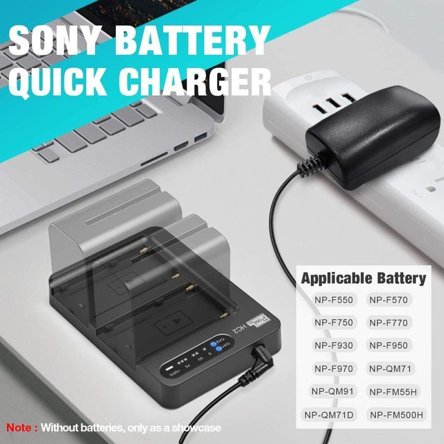 Pixel NP-F Dual Battery Charger HC2