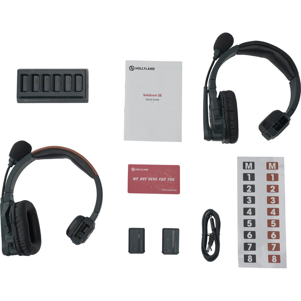 Hollyland Solidcom SE Global 2S 2-Person Full-Duplex Single-Ear Noise-Cancelling Headset Intercom System (2.4 GHz) image 9