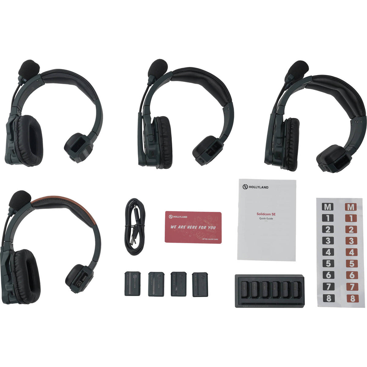 Hollyland Solidcom SE Global 4S 4-Person Full-Duplex Single-Ear Noise-Cancelling Headset Intercom System (2.4 GHz) image 9