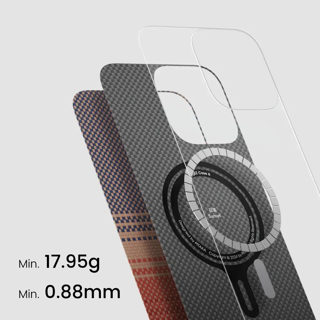 PITAKA Aramid Fibre Ultra-Slim Case for iPhone 16 Pro Sunset
