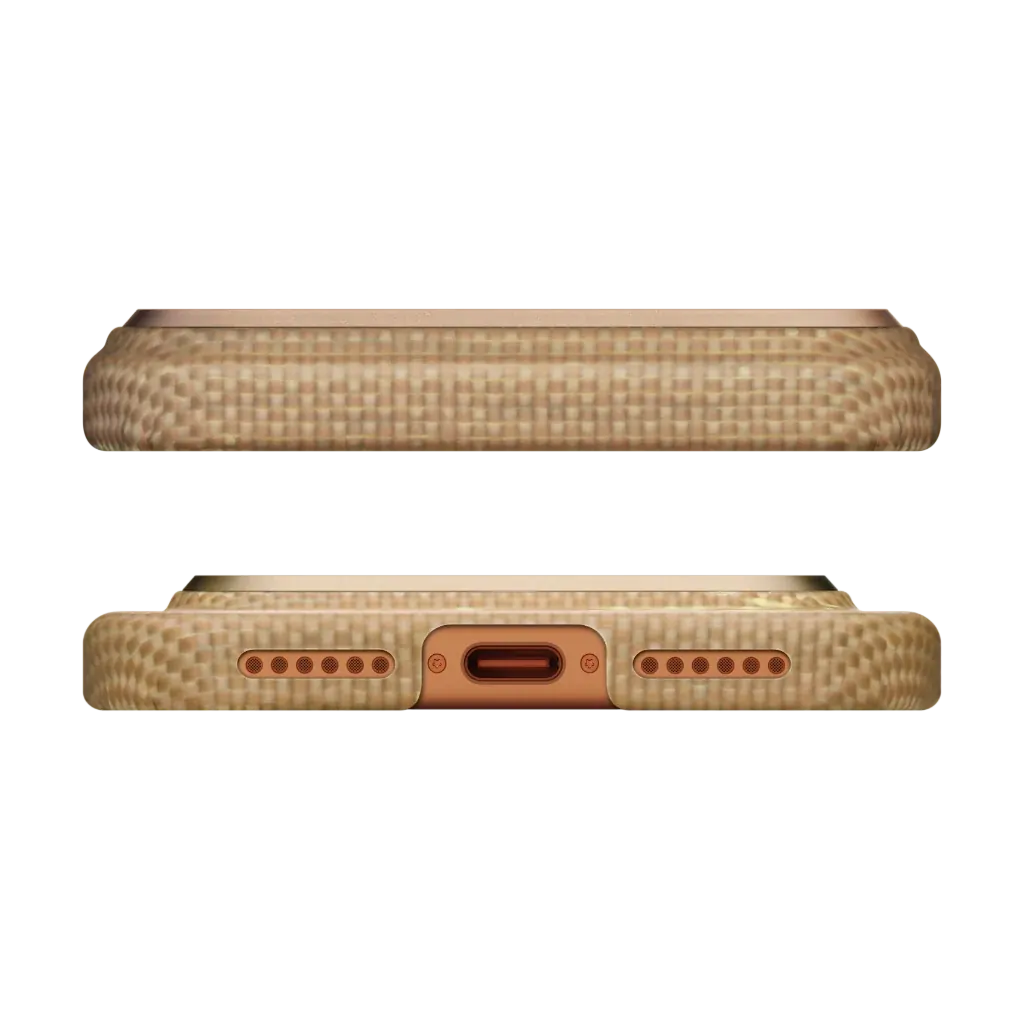 PITAKA Aramid Fibre Ultra-Slim Case for iPhone 17 Pro Max Golden Glint