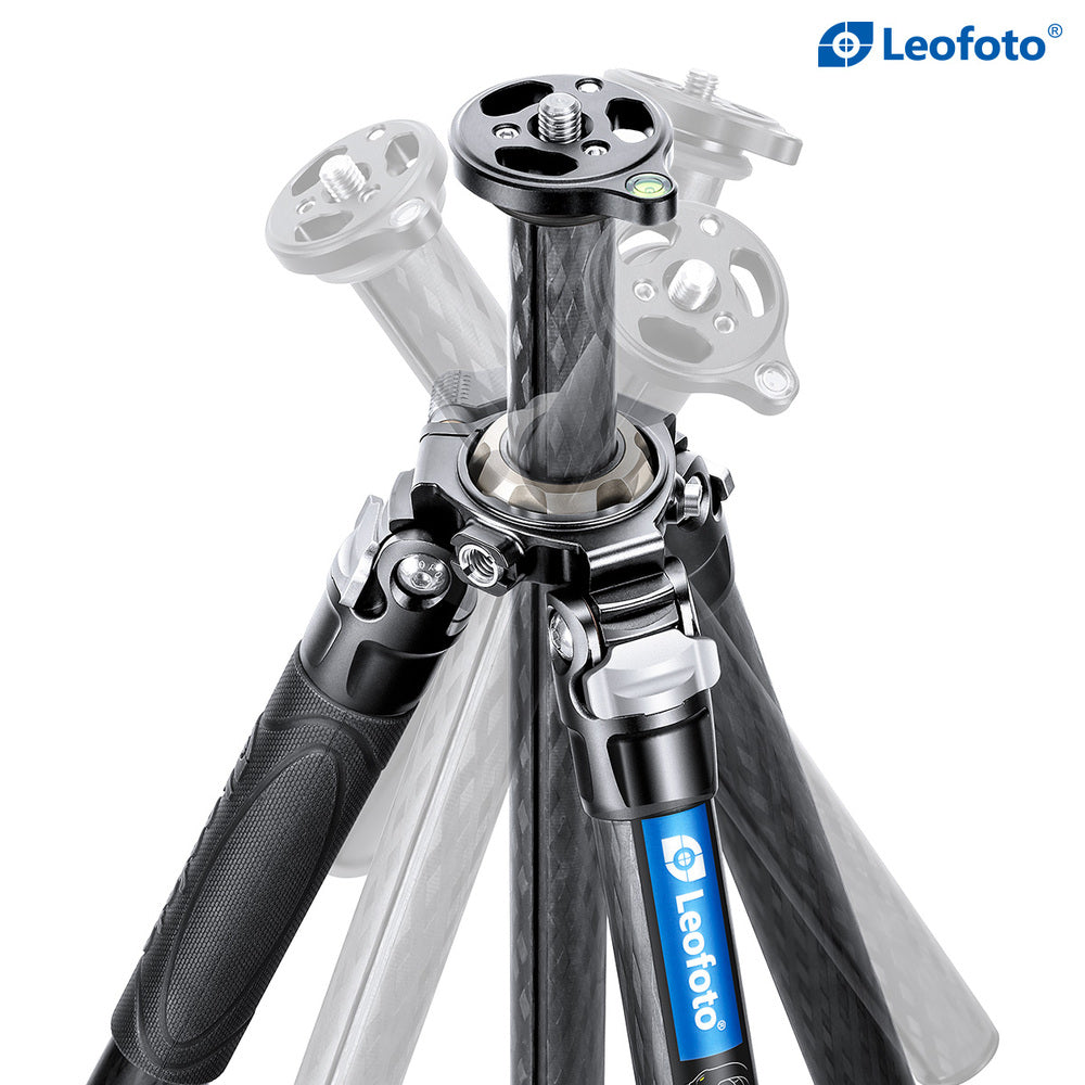 Leofoto Manba Series LV-323C+BV10 Carbon Fiber Video Tripod Kit with Flip Lock