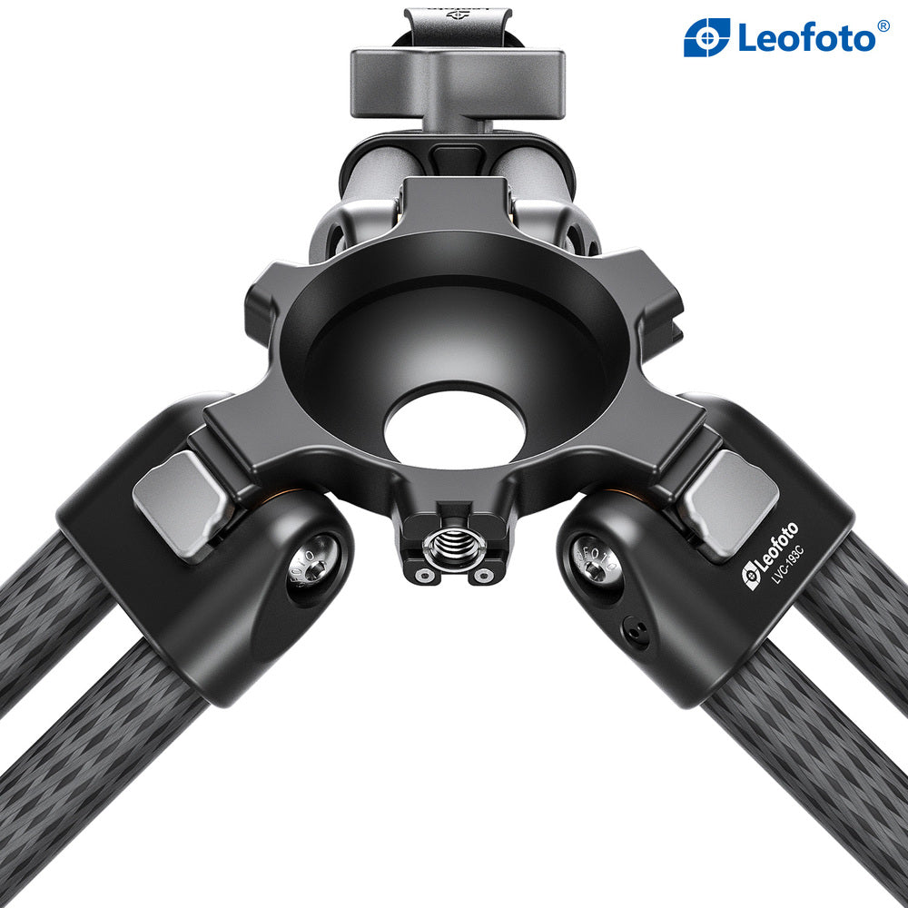Leofoto LVC-193C+BV-10 Carbon Fiber Twin Leg Video Tripod Kit