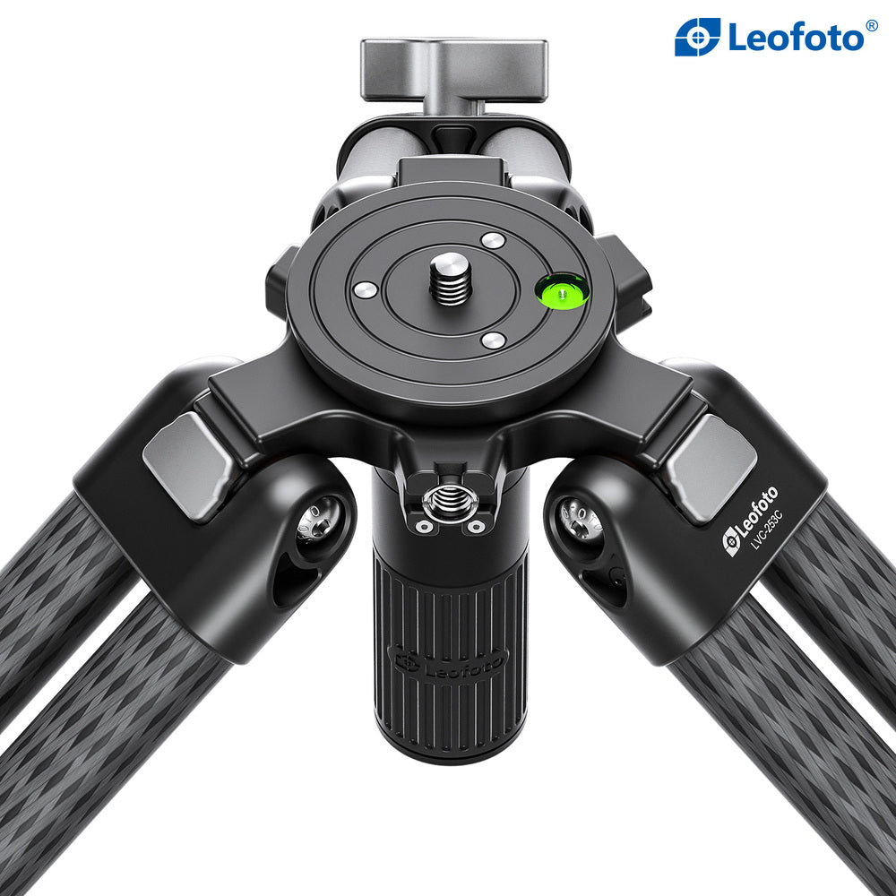 Leofoto LVC-253C+BV-15 Carbon Fiber Twin Leg Video Tripod Kit