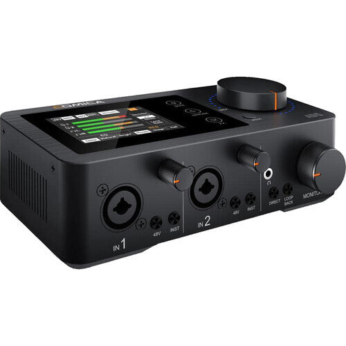 Comica Portable 4x4 Dual USB-C Audio Interface for Computer and Phone/Tablet