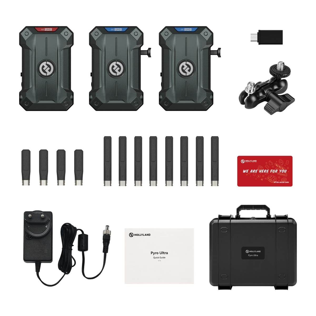 Hollyland Pyro Ultra Wireless 4K60 Transmission Kit (1TX + 2RX) image 1