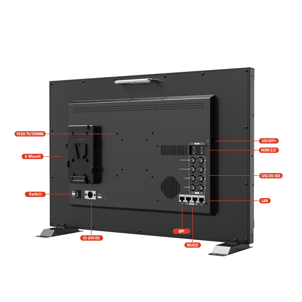 Lilliput Q24 23.6" 4K HDR Monitor with 2 x 12G-SDI and 1 x HDMI 2.0 inputs