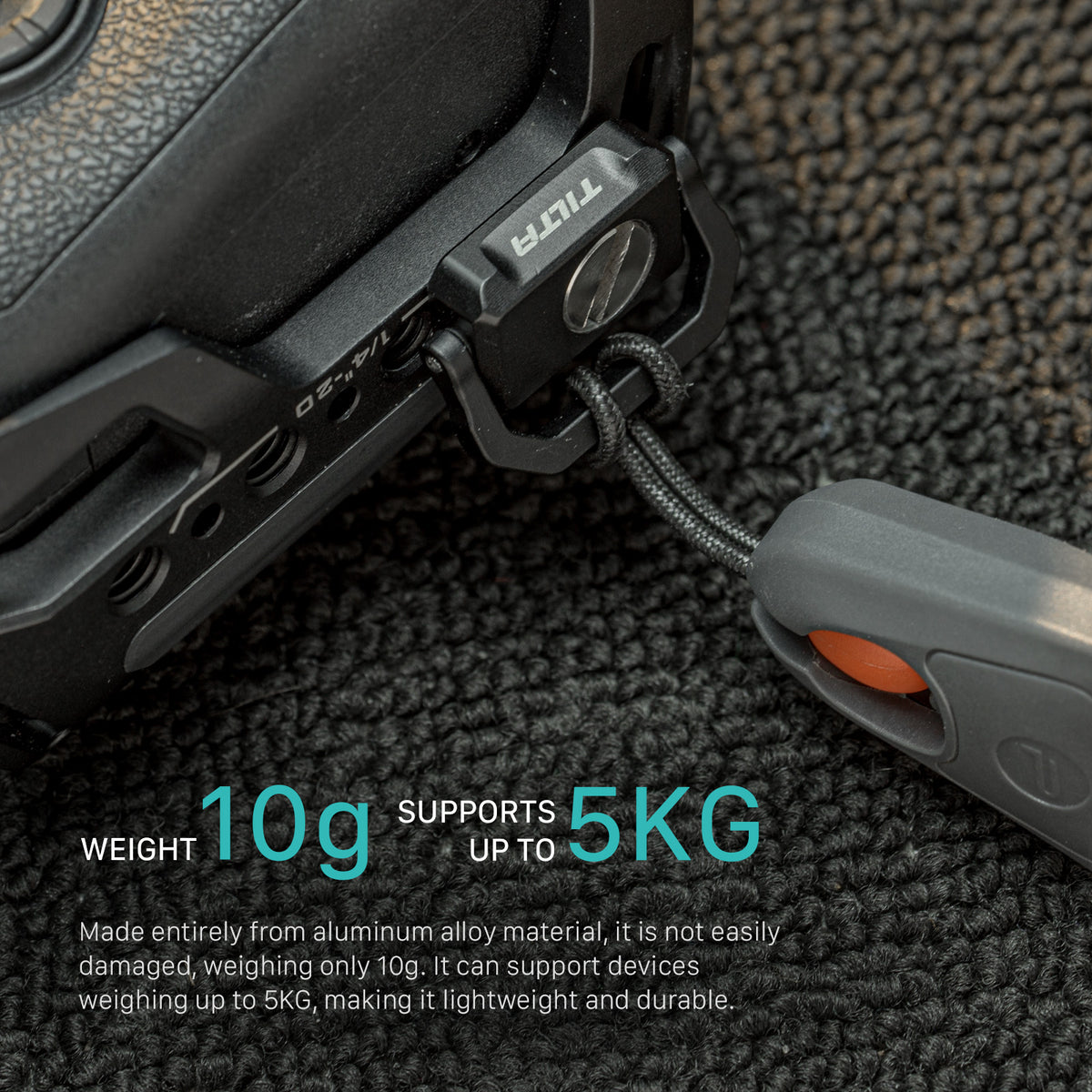 Tilta 1/4"-20 Camera Strap Attachment - Black
