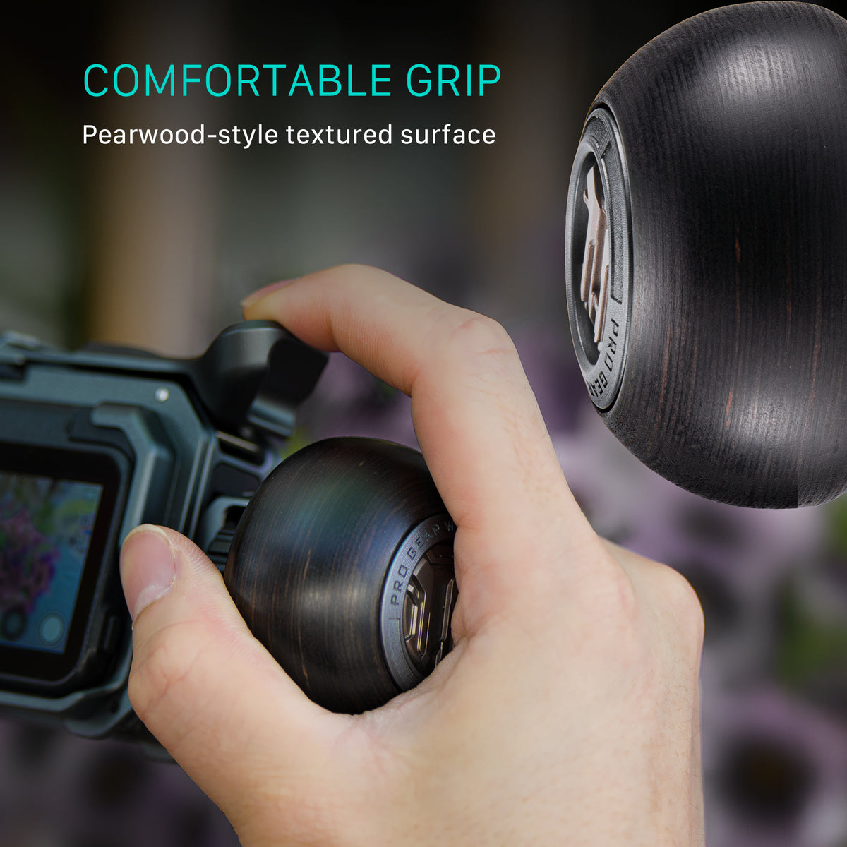 Tilta Circular Wooden Handle (1/4"-20) - Space Gray
