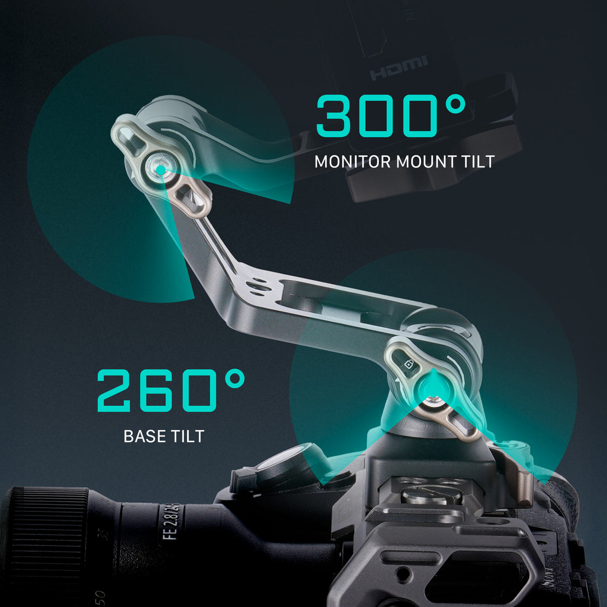 Tilta Extended Pro Monitor Mount (NATO) - Black