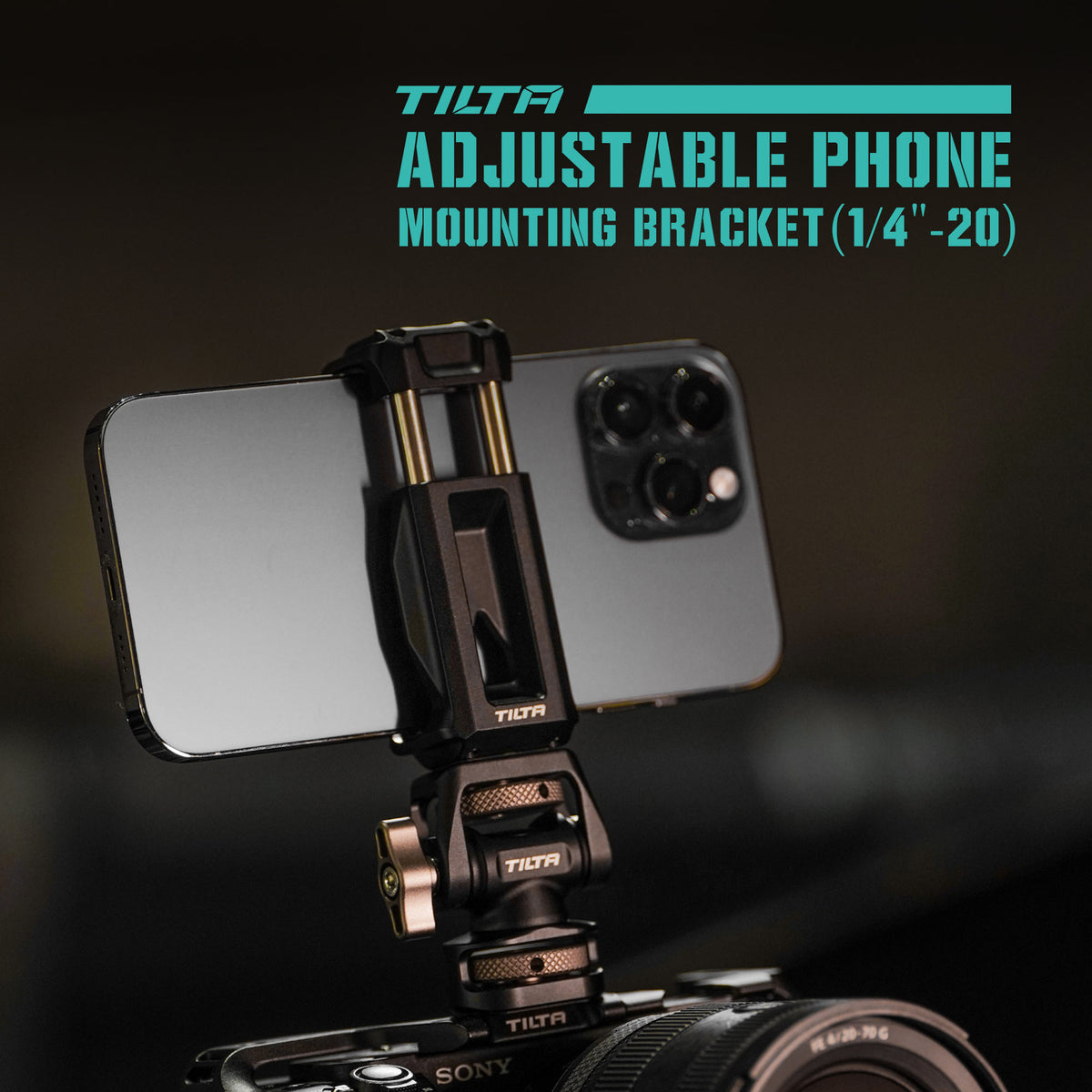 Tilta Adjustable Phone Mounting Bracket (1/4"-20) - Black