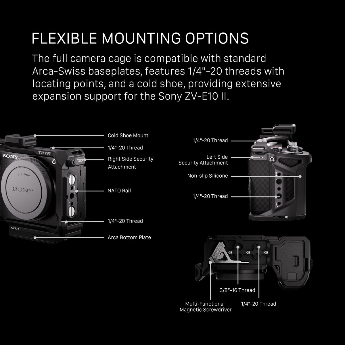 Tilta Full Camera Cage for Sony ZV-E10 II - Black
