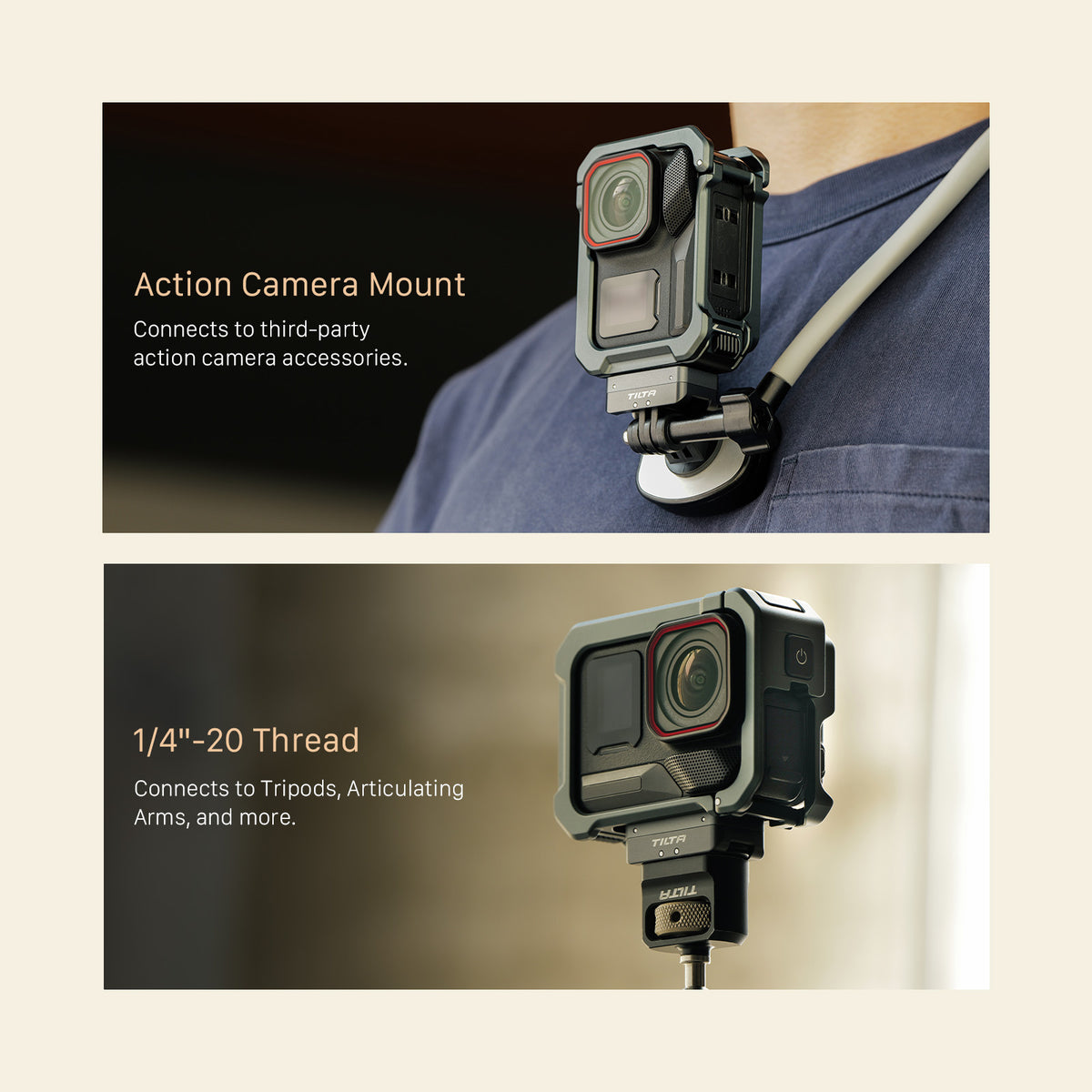 Tilta Quick Release Mounting Baseplate for Insta360 Ace Pro Series and X Series — Space Gray