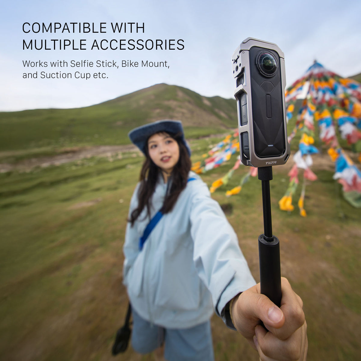Tilta Full Camera Cage for Insta360 X5 - Titanium Gray