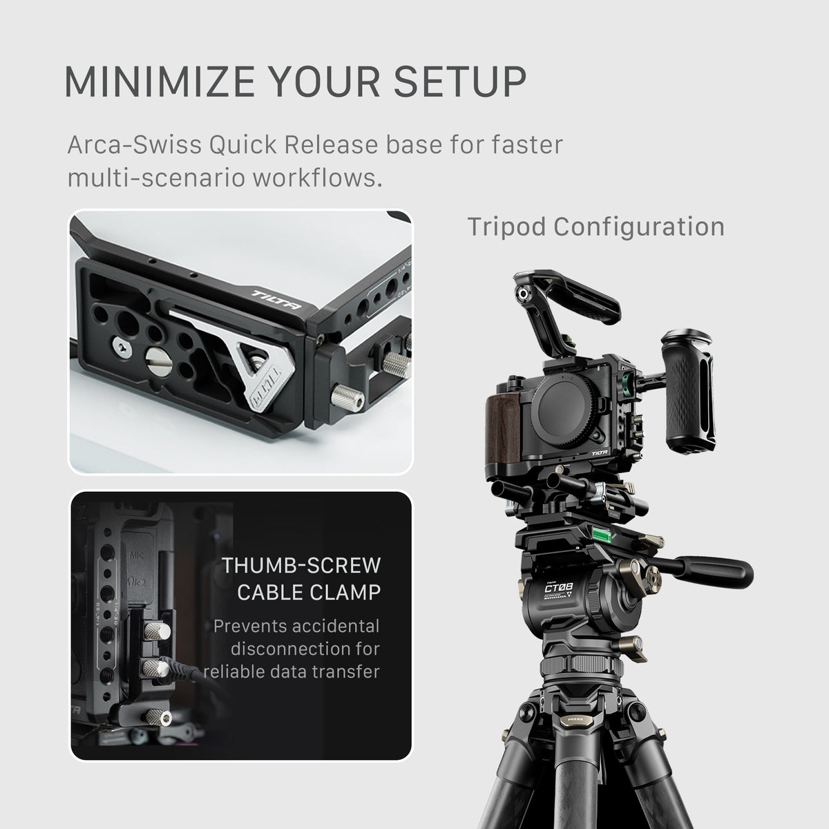 Tilta Camera Cage for Nikon ZR Power Kit - Black