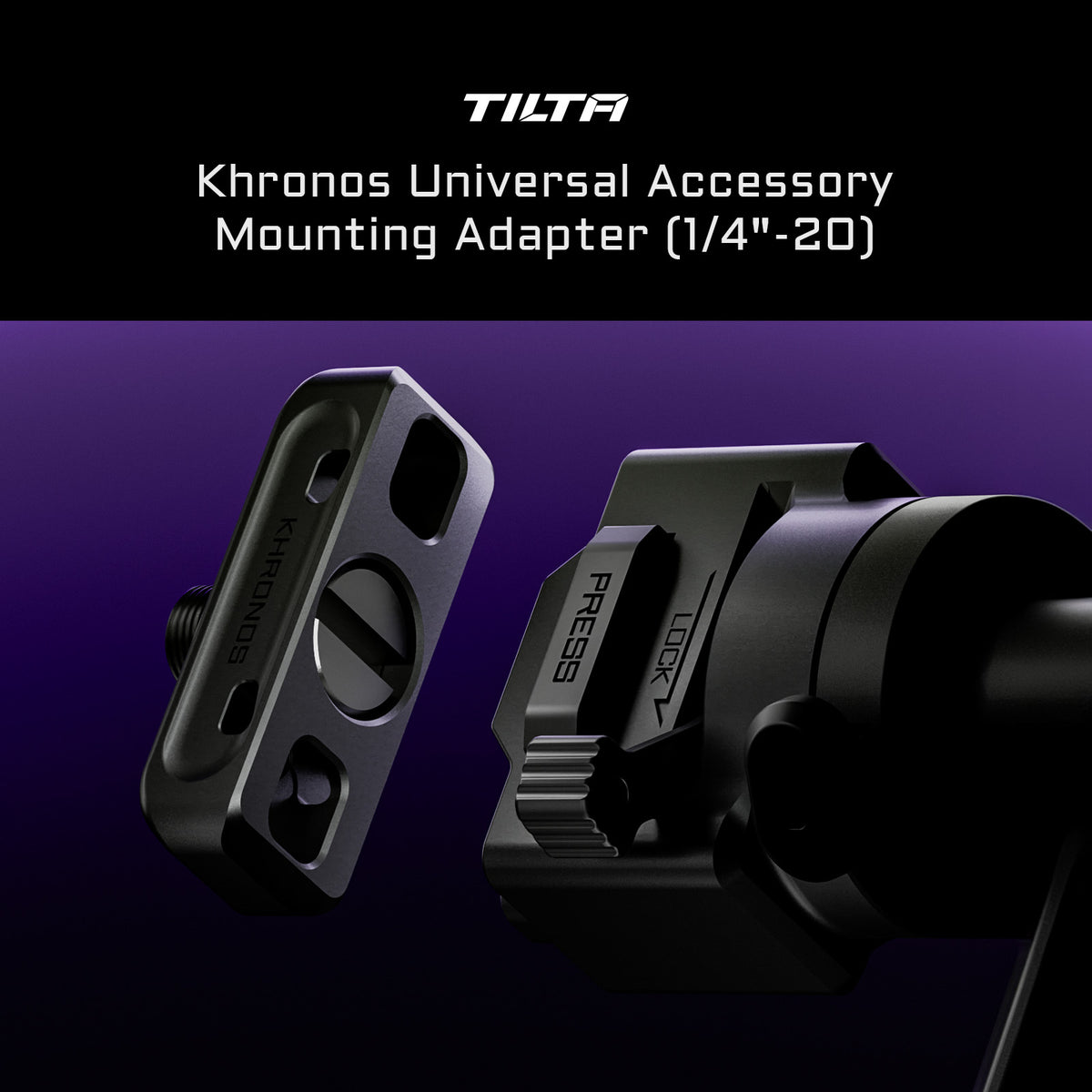 Tilta Khronos Universal Accessory Mounting Adapter (1/4"-20) - Space Gray