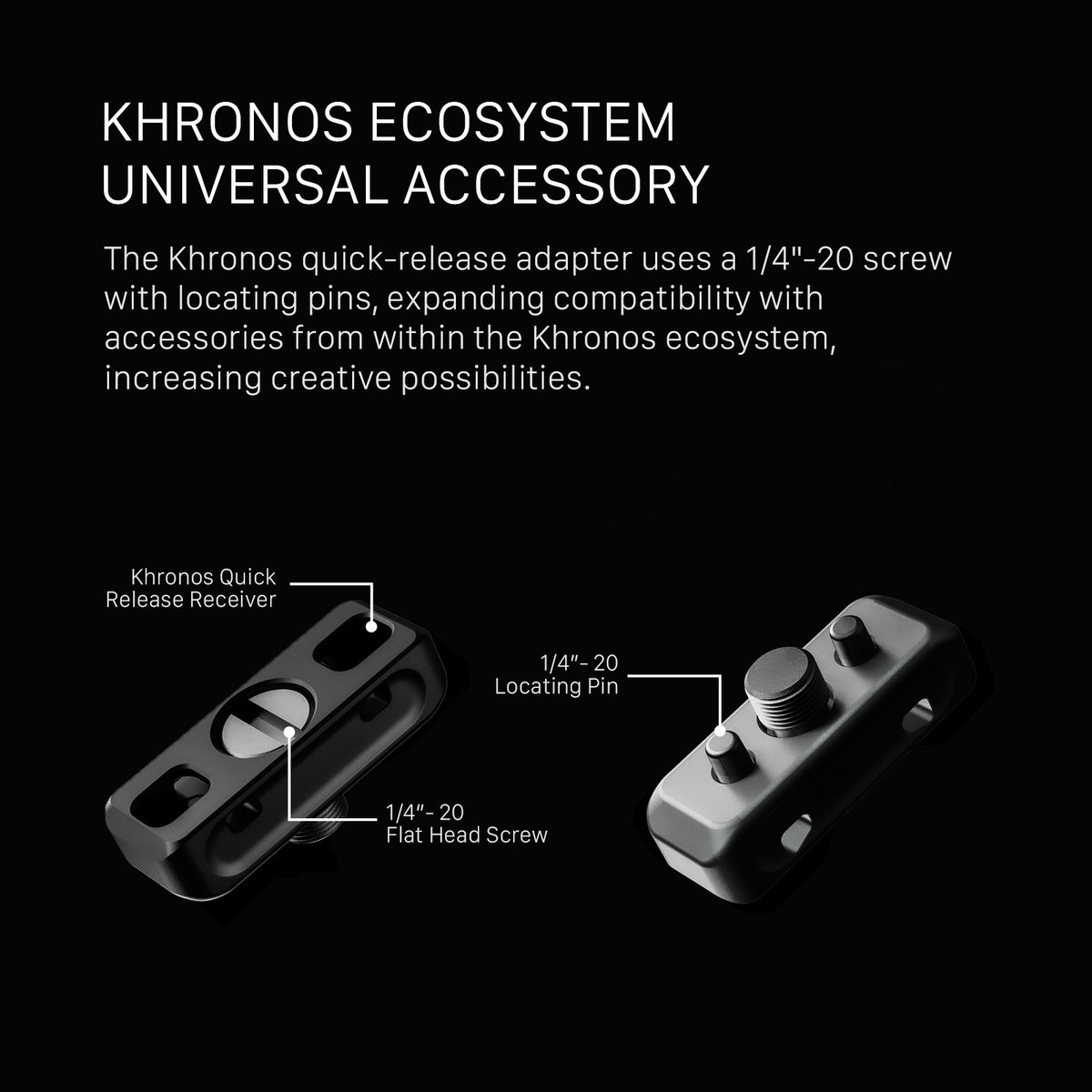 Tilta Khronos Universal Accessory Mounting Adapter (1/4"-20) - Titanium White