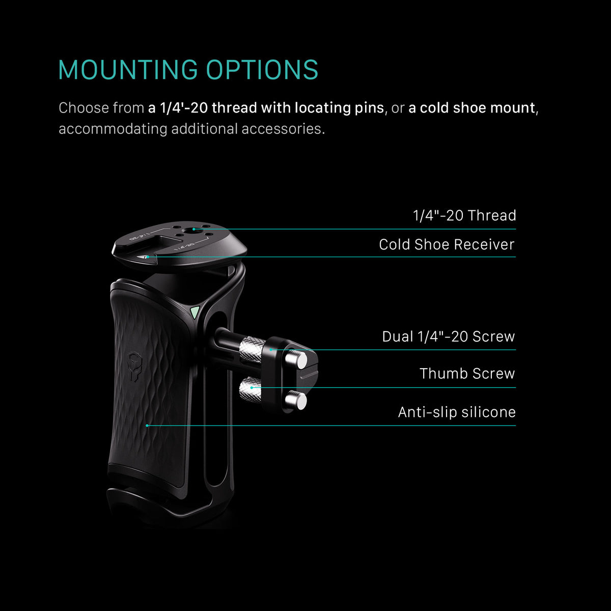 Tilta Xeno Side Handle (Dual 1/4"-20) - Black