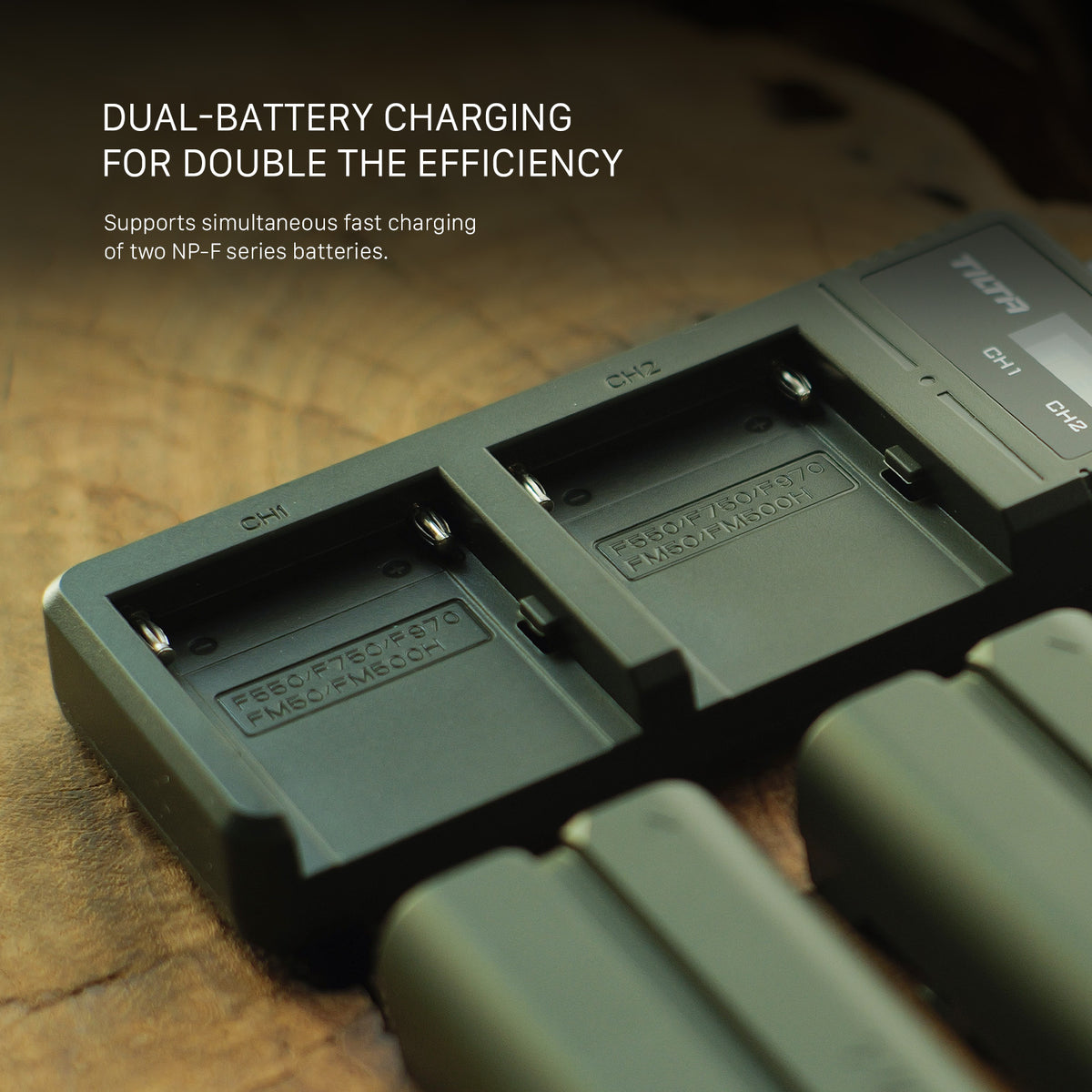 Tilta Battery Charger for L-Series/NP-F (2 Channel) - Green