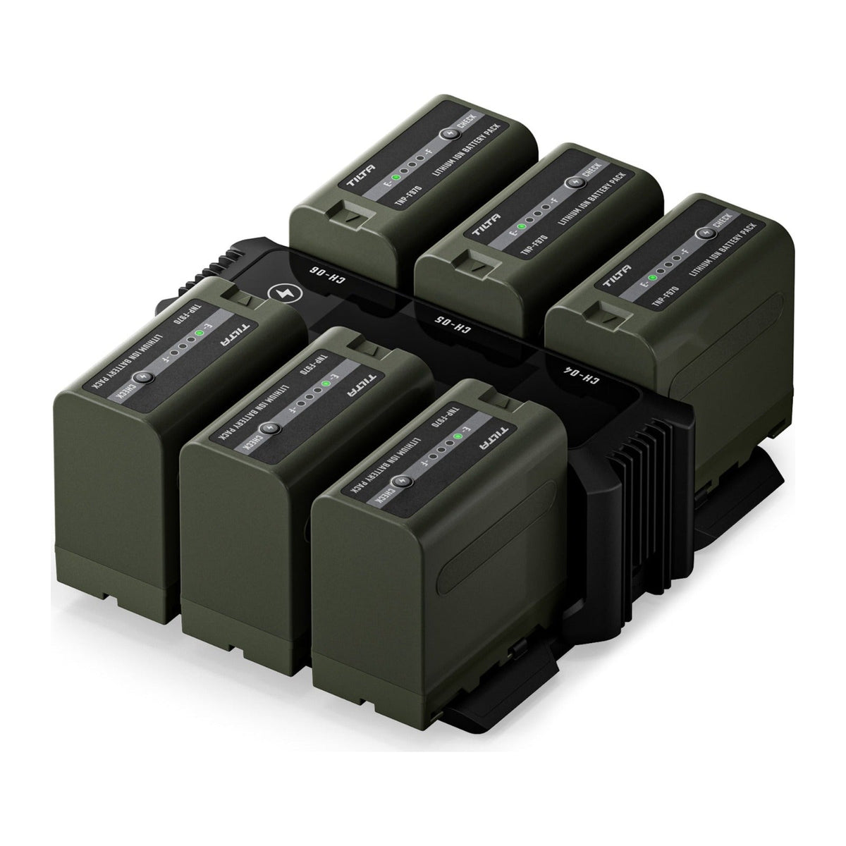 Tilta Foldable Charging Station for L-Series/NP-F Battery Kit (6 Batteries, China) - Black