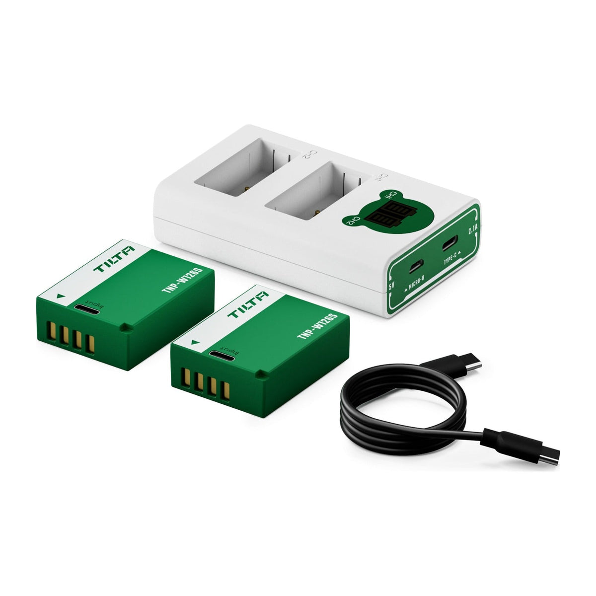 Tilta NP-W126S Charging Station Battery Kit (2 Batteries) - Forest Green