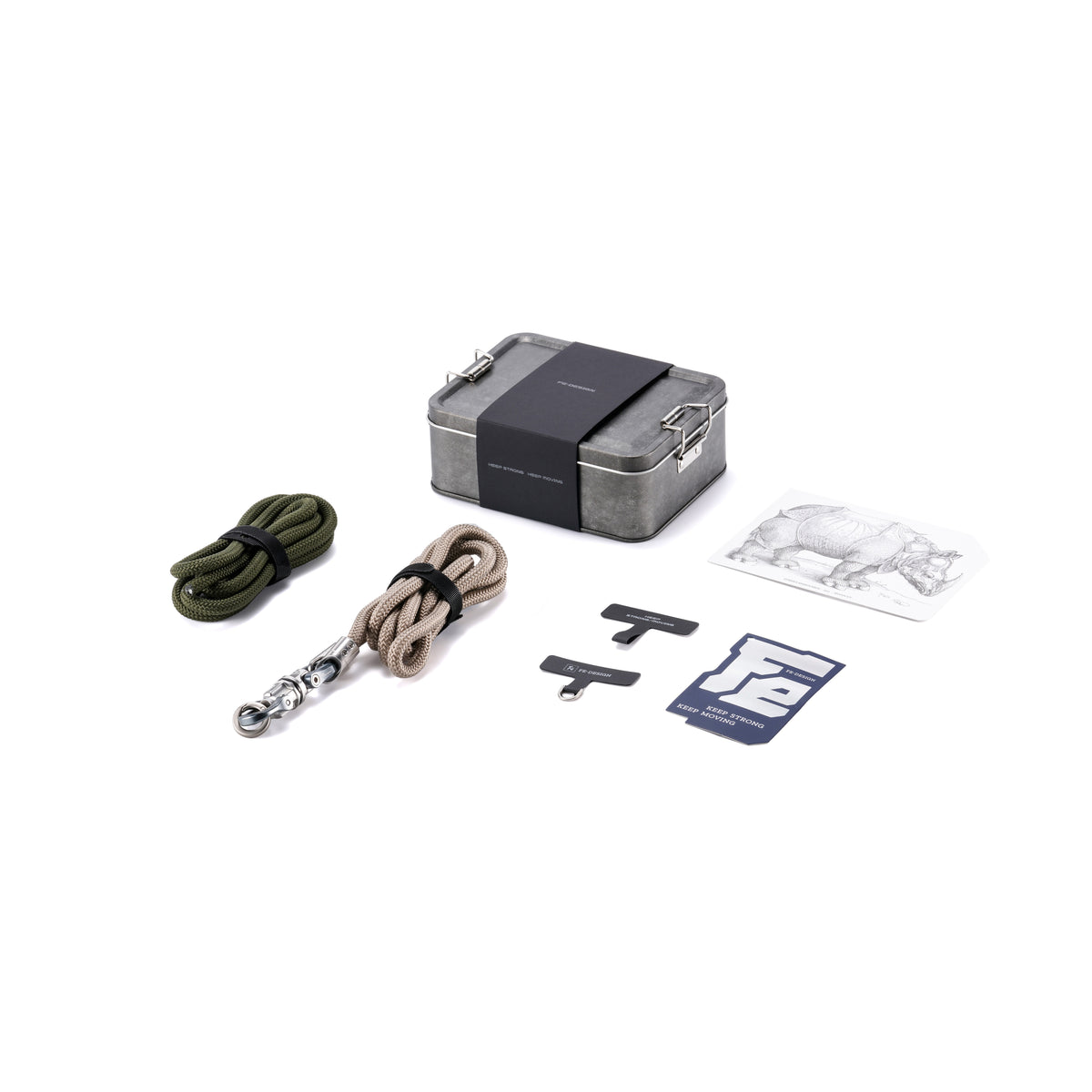Tilta Fe Lanyard and Buckle Kit (7mm) - Silver/Green/Beige