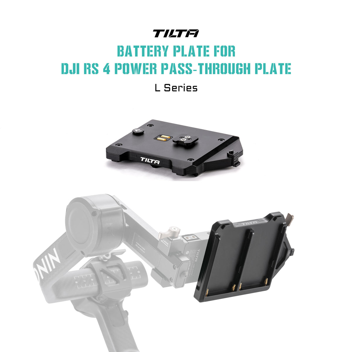 Tilta Battery Plate for DJI RS 4 Power Pass-through Plate - L Series