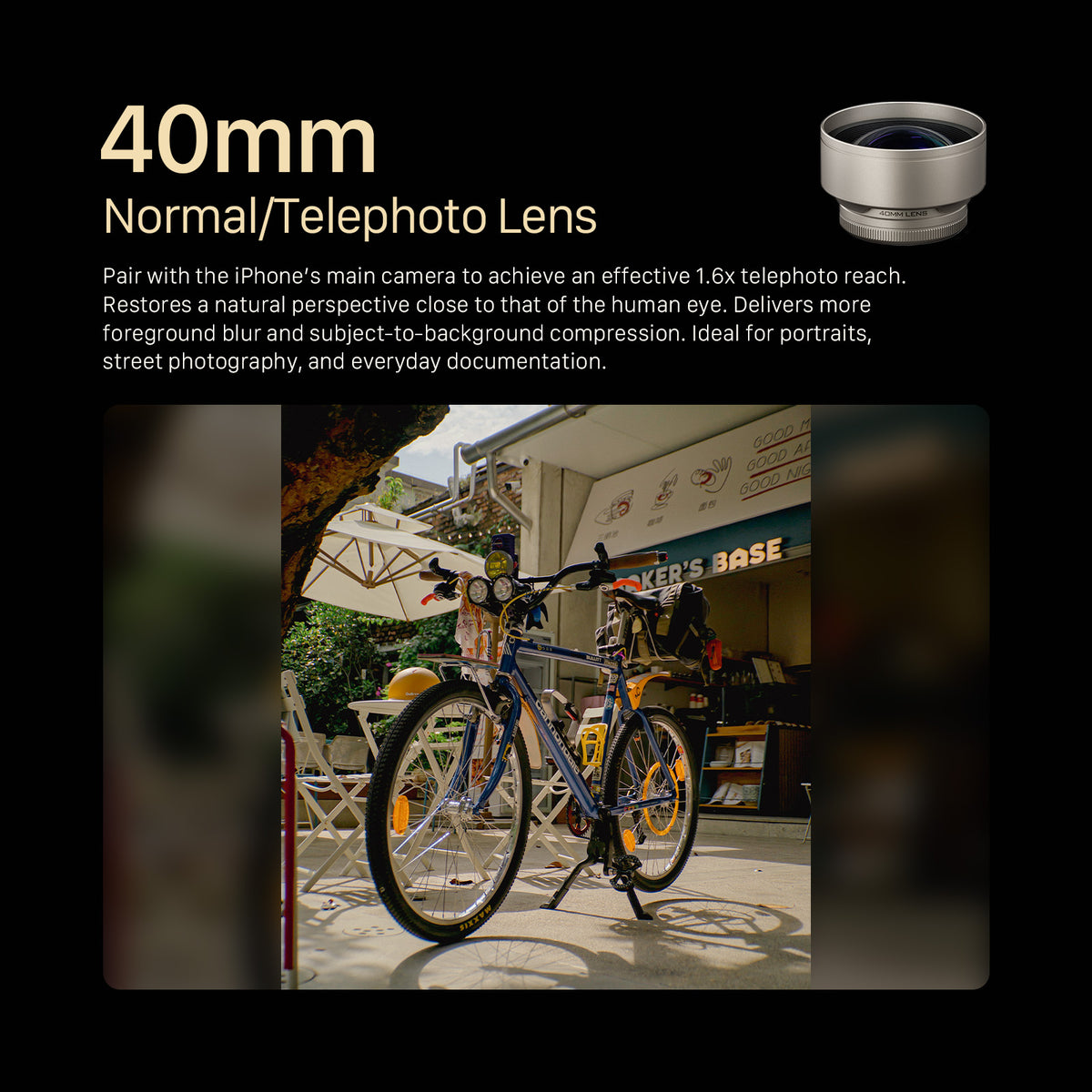 Tilta 40mm Telephoto Lens for iPhone (T-Mount) - Champagne