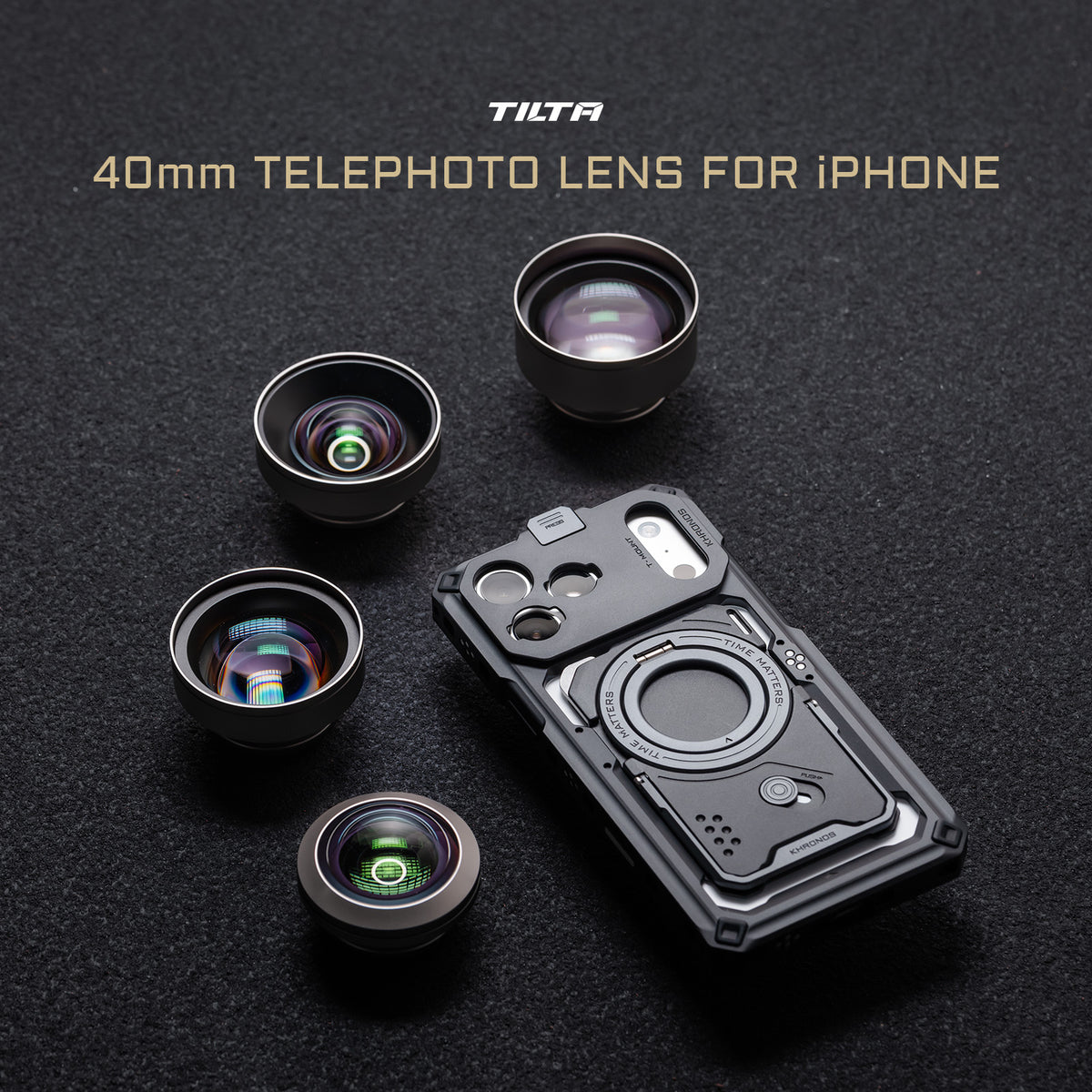 Tilta 40mm Telephoto Lens for iPhone (T-Mount) - Champagne